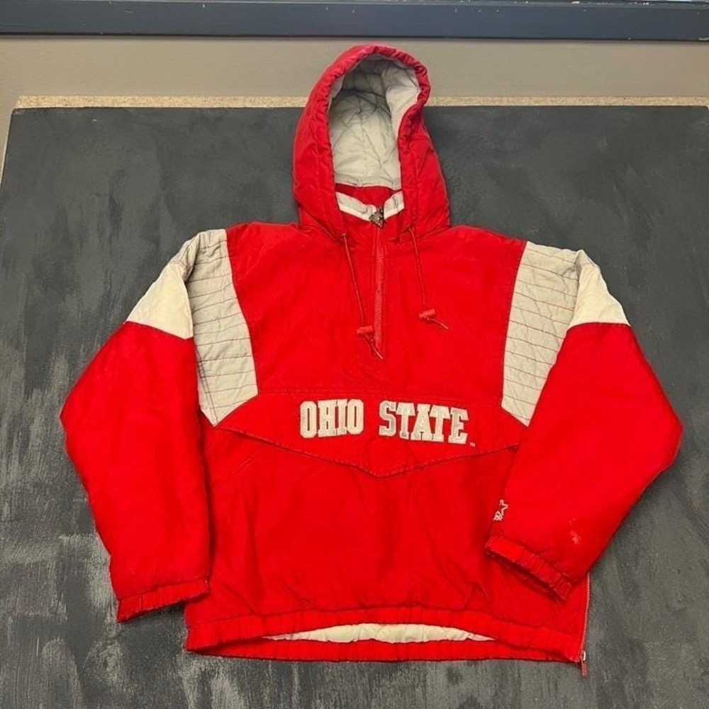 Vintage Ohio State University Jacket Mens XL Red 1990s Starter NCAA